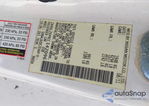 2012 Nissan Altima 2.5 S z USA, uszkodzony, nr VIN 1N4AL2EP4CC142096